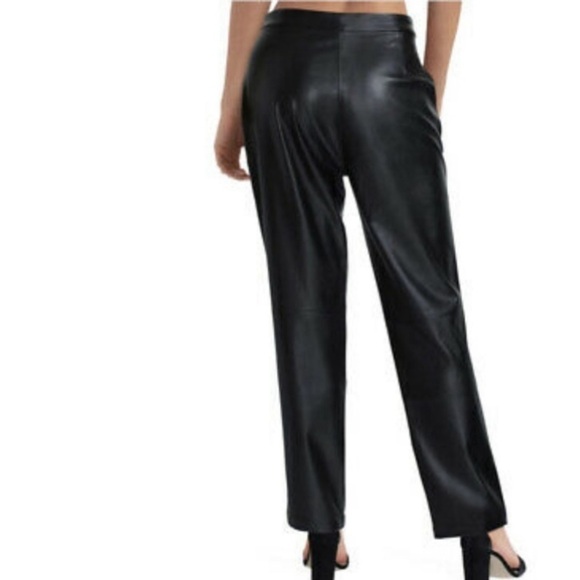 HALSTON Faux Leather Straight Leg Pants - Picture 5 of 12